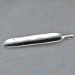 Back view-Sterling silver strip pendant with The Silver Mesa's hand stamped Diamond Back design.