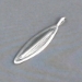 Sterling silver strip pendant with The Silver Mesa's hand stamped Feather design.