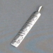 Sterling silver strip pendant with The Silver Mesa's hand stamped Fret design.