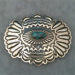 Concha Buckle with Turquoise