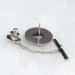 Sterling silver tie tack, back view.