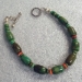 Turquoise and Orange Spiney Toggle Bracelet - BRT7802Zsg