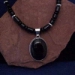 Onyx Bead Necklace and Pendant - 966NL