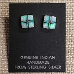 Earrings-Opal Inlay posts 