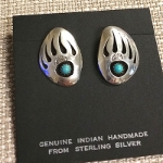 Earrings-Bear Paw, posts 