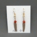 Earrings-Golden Feathers - 113-C