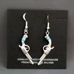 Earrings-Guns earrings, silver, sterling, guns, turquoise, wholesale