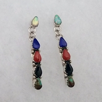 Earrings-Multi Stone wholesale,earrings,sterling,silver,post