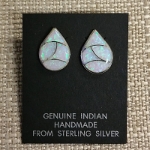 Earrings-Opal Inlay Teardrops 
