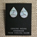 Earrings-Opal Inlay Teardrops - 173X-OP