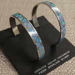 Earrings-Opal Inlay Hoops 