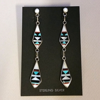 Earrings-Zuni Inlay 
