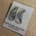 Earrings-Opal Inlay Half Hoops - 397VX