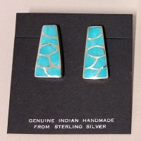 Earrings-Turquoise Inlay 