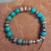 Turquoise and Leopard Jasper Magnet Bracelet - BRM720V
