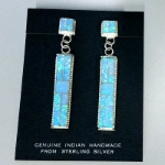 Earrings-Zuni Opal Inlay 