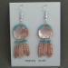 Earrings-Pink Shell Feathers - 926X-PK