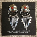 Earrings-Coral Shield 