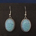 Sterling silver earrings with high quality imitation Blue Opal.
