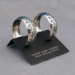 Side view-Sterling silver post hoop earrings, Butterfly design, by The Silver Mesa.