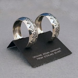 Side view-Sterling silver post hoop earrings, Butterfly design, by The Silver Mesa.