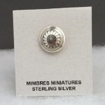 Sterling silver Mimbres tie tack, 5/8 inch size.