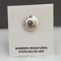 Sterling silver Mimbres tie tack, 5/8 inch size.
