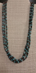 Violet Oyster Shell and Turquoise Necklace 