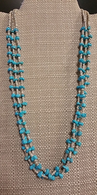 Turquoise & Oyster Shell Necklace 