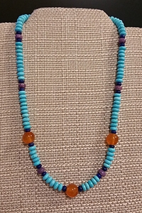 Turquoise and Carnelian Necklace 