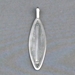 Wholesale-sterling silver strip pendant with The Silver Mesa's hand stamped Feather design.