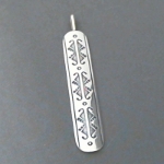 Sterling silver strip pendant with The Silver Mesa's hand stamped Butterfly design.