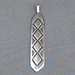 Sterling silver strip pendant with The Silver Mesa's hand stamped Diamond Back design.