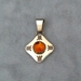 Citrine and sterling silver pendant.  Native American made.